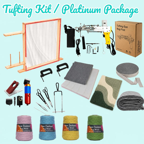 Tufting Kit Basic Package 02 – Complete Rug Making Starter Kit with Tufting Gun