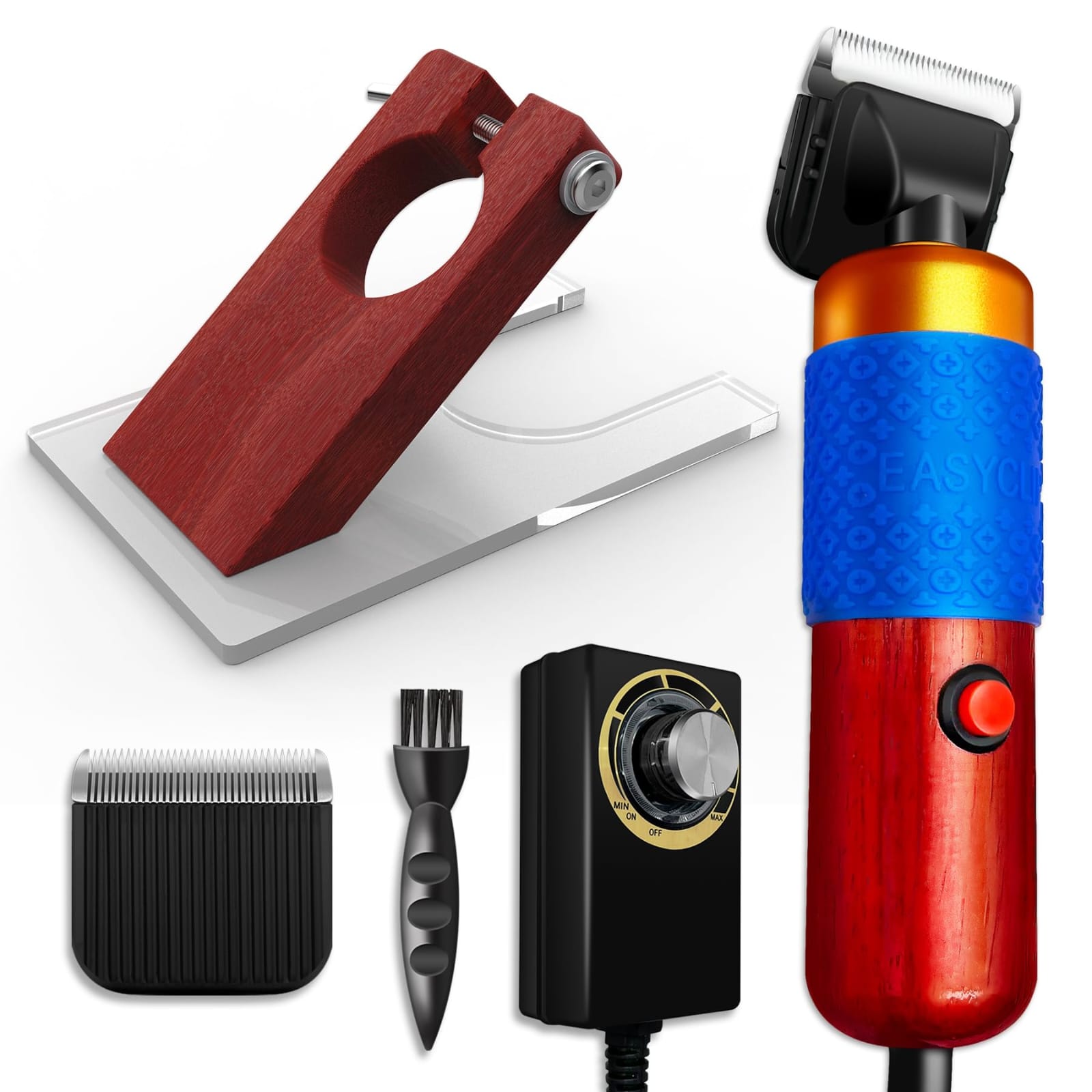 Tufting Gun Trimmer Stand Holder | Adjustable Wooden Grooming Guide for Rug Carving Machine