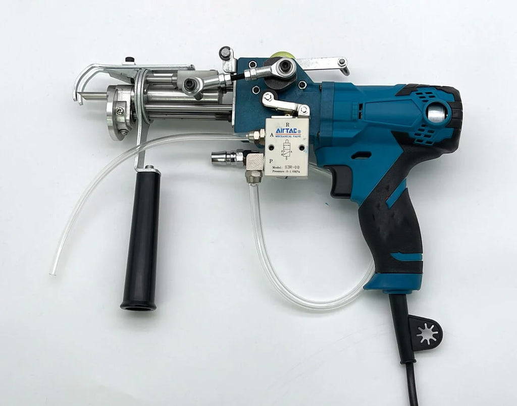 Portable Electric Rug Tufting Gun Kit | Carpet Weaving Machine with Multiple Loop Pile Heads, Adapter & Accessories