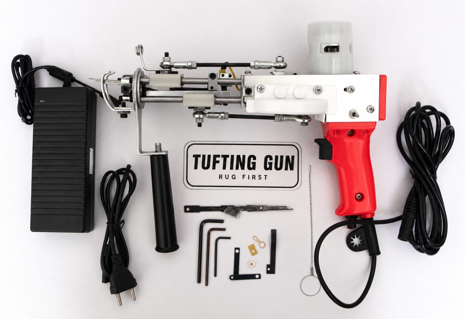RUG FIRST Tufting Gun for Carpet & Rug Making Kit | Electric Cut Pile Tufting Machine with Power Adapter, Scissors & Accessories