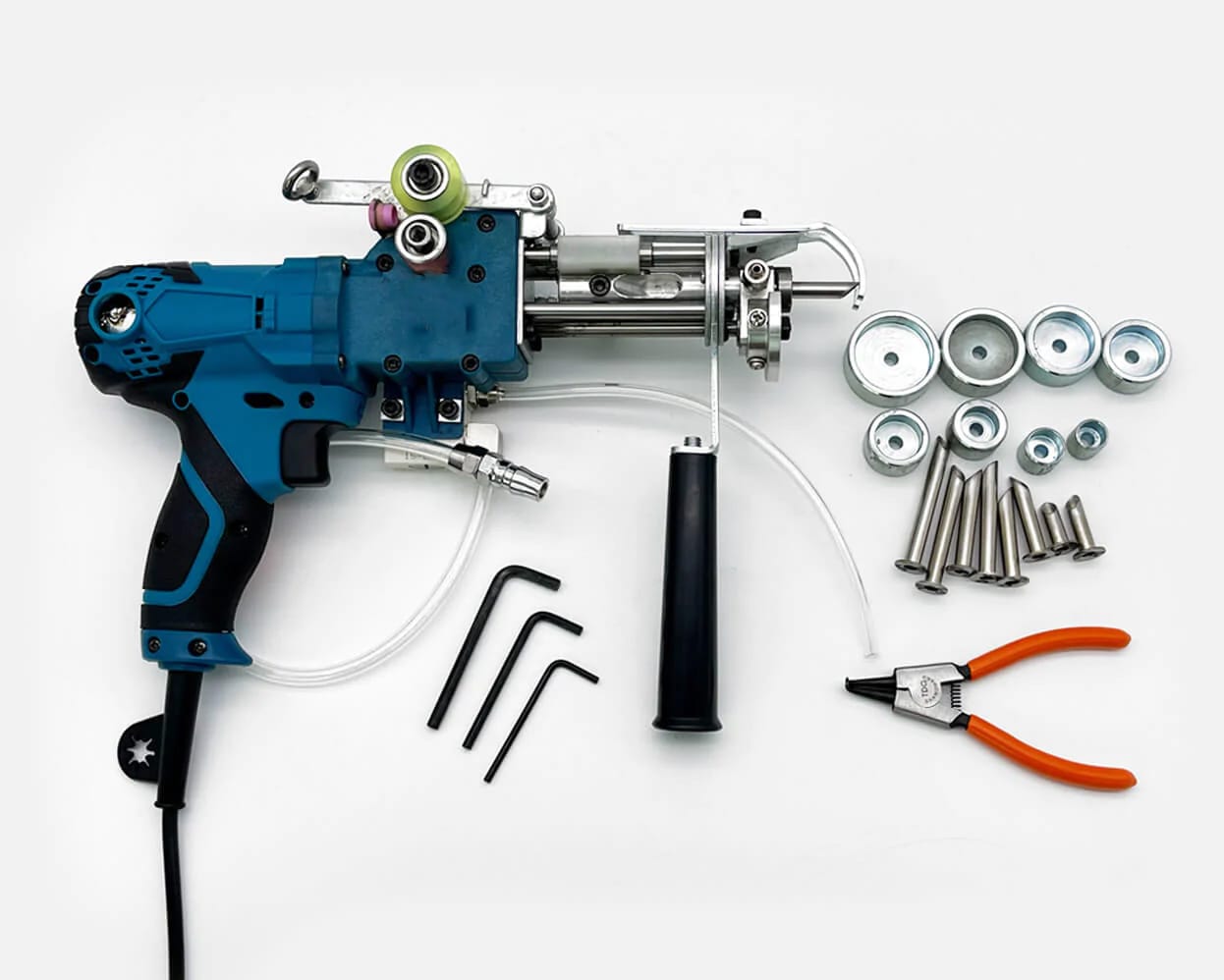 Portable Electric Rug Tufting Gun Kit | Carpet Weaving Machine with Multiple Loop Pile Heads, Adapter & Accessories