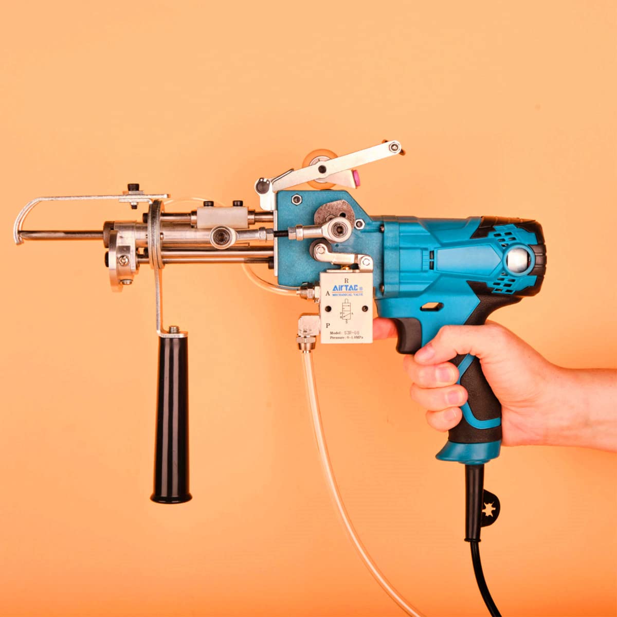 Portable Electric Rug Tufting Gun Kit | Carpet Weaving Machine with Multiple Loop Pile Heads, Adapter & Accessories