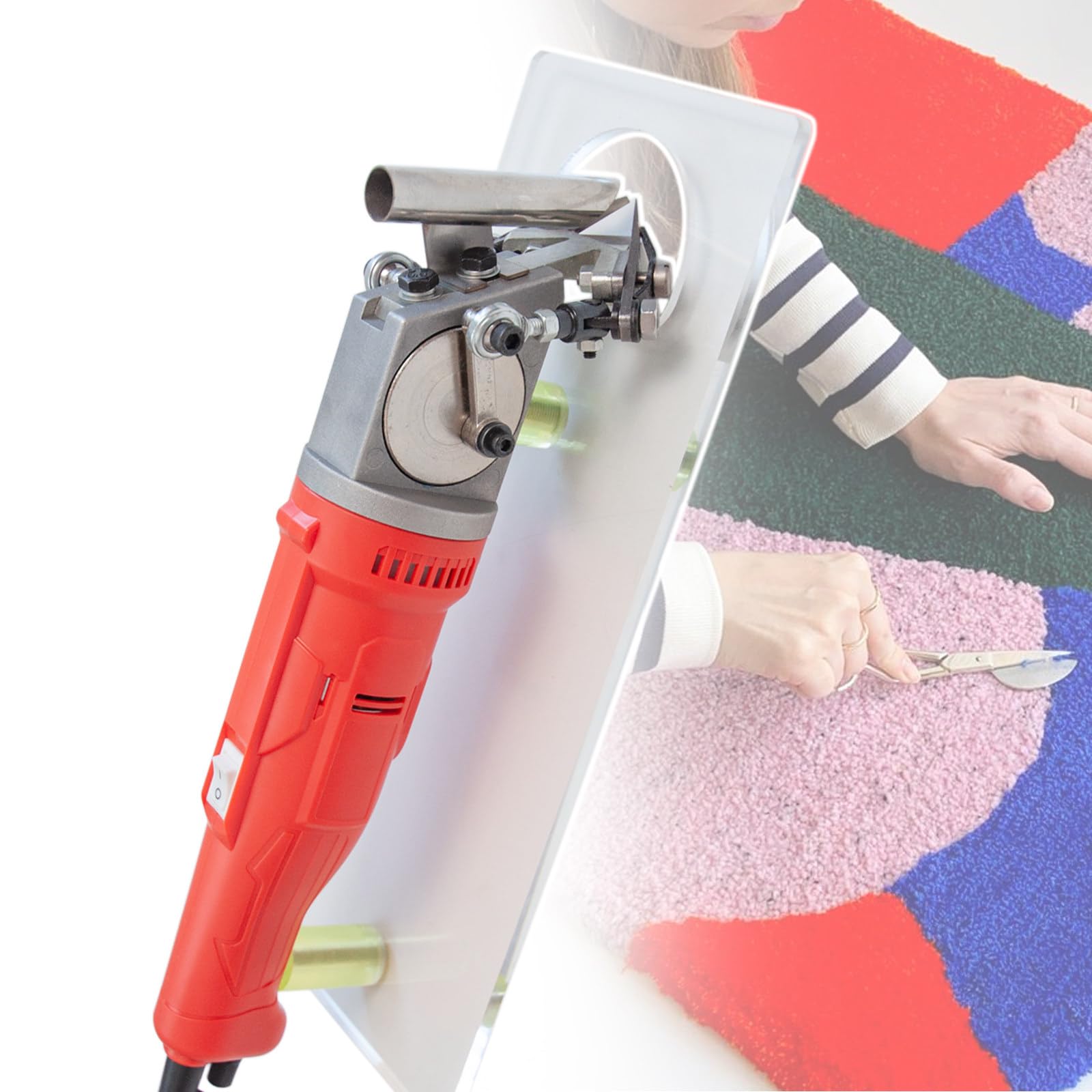Portable Electric Carpet Carving Machine for Rug Trimming | Rug Shearing & Tufting Finishing Tool for DIY Carpet Making, Textile Craft & Rug Sculpting