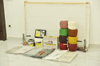Complete Tufting Gun Rug Making Combo Kit – 1 Tufting Gun, Yarn, Canvas, Carpet Adhesive & Accessories for DIY Rug Projects