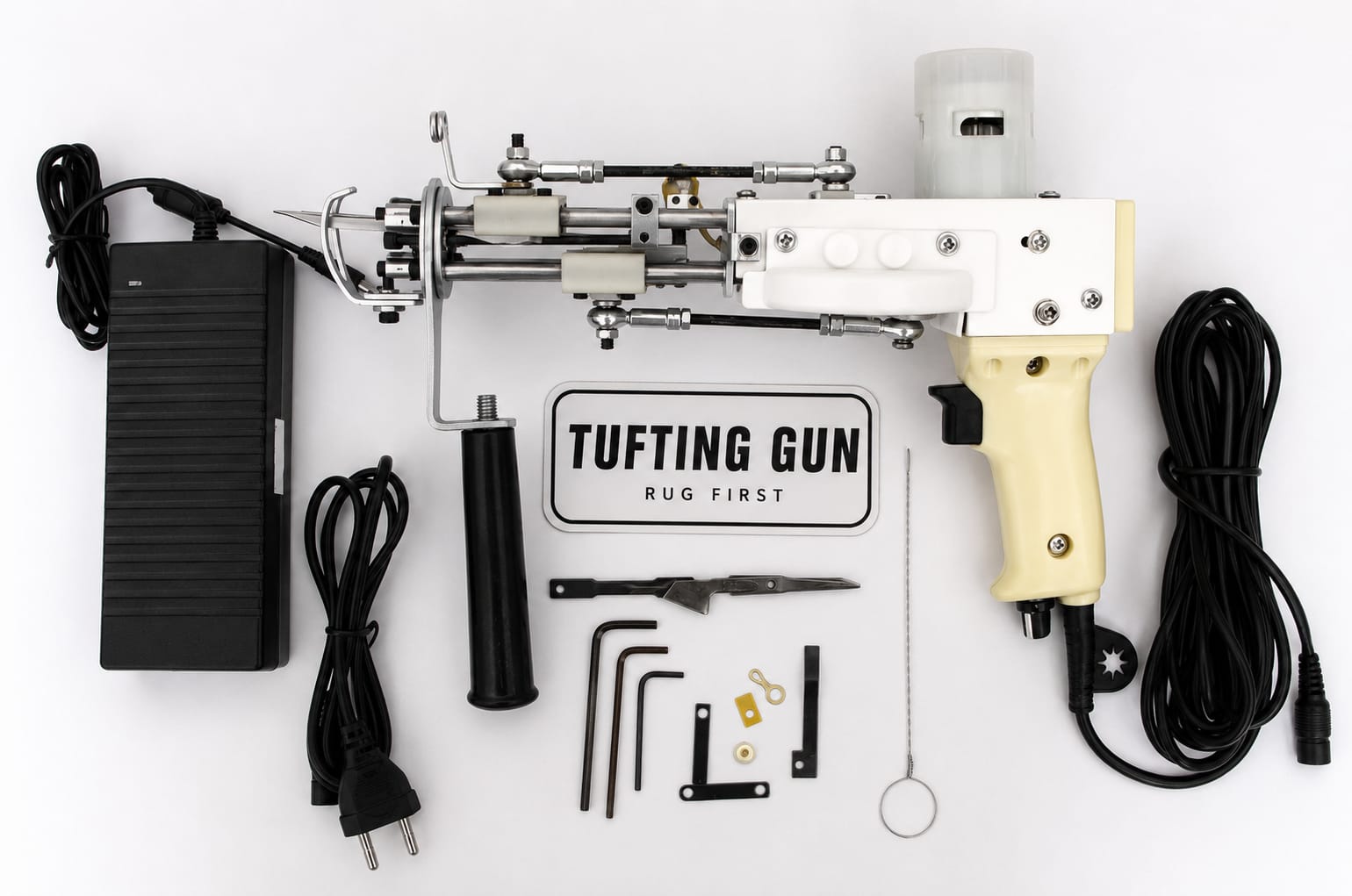 RUG FIRST Tufting Gun for Carpet & Rug Making Kit | Electric Cut Pile Tufting Machine with Power Adapter, Scissors & Accessories