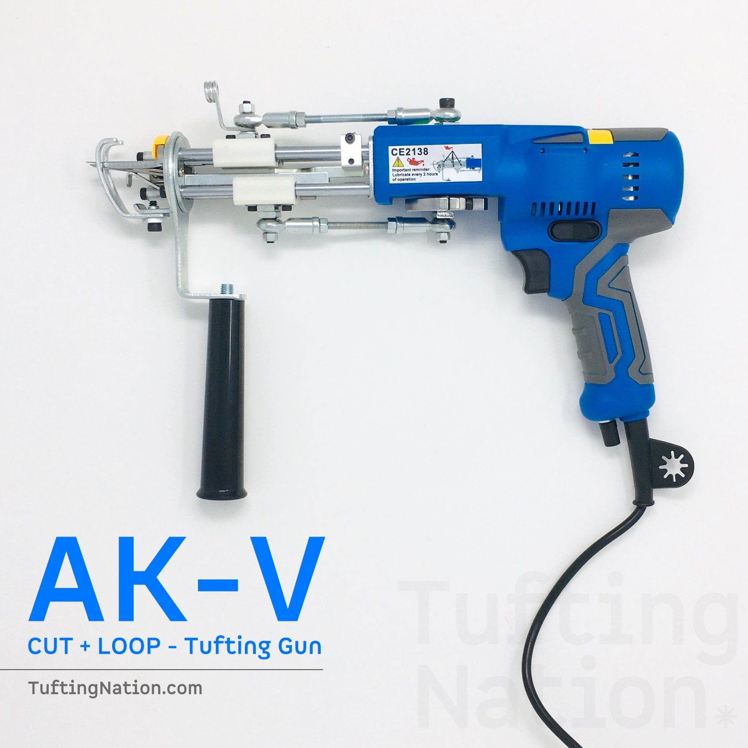 AK-V Electric Tufting Gun for Rug Making | Portable Carpet Weaving Machine Cut Pile Tufting Tool for DIY Rugs, Embroidery & Textile Craft