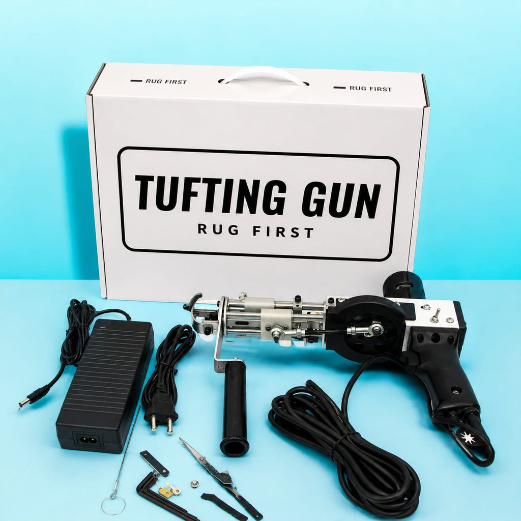 RUG FIRST Tufting Gun for Carpet & Rug Making Kit | Electric Cut Pile Tufting Machine with Power Adapter, Scissors & Accessories