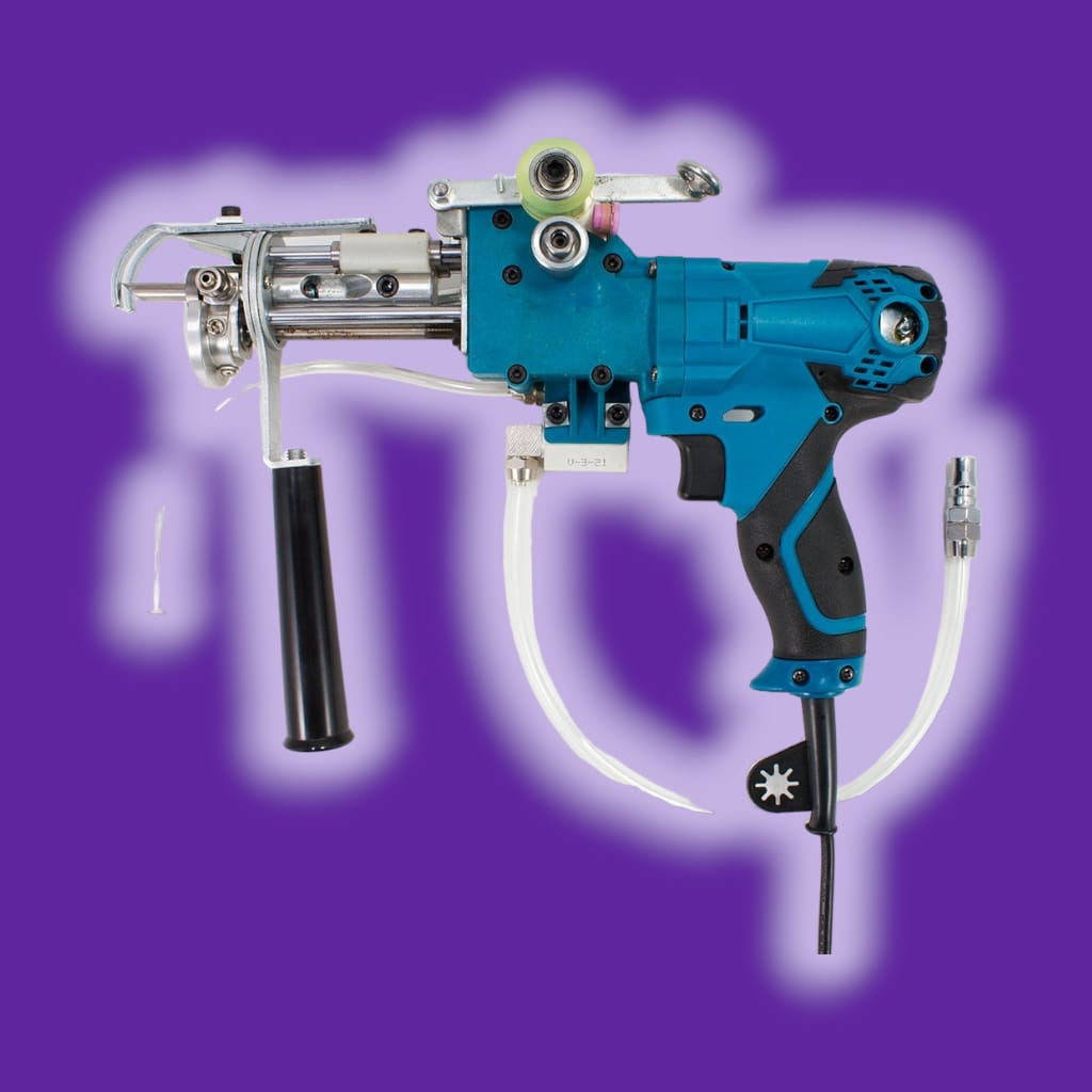 Portable Electric Rug Tufting Gun Kit | Carpet Weaving Machine with Multiple Loop Pile Heads, Adapter & Accessories