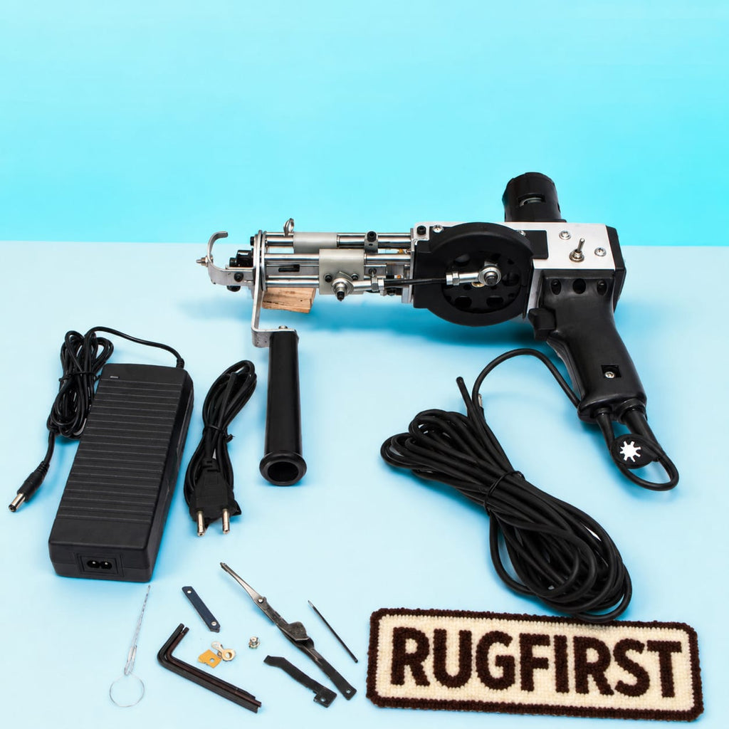 RUG FIRST Tufting Gun for Carpet & Rug Making Kit | Electric Cut Pile Tufting Machine with Power Adapter, Scissors & Accessories