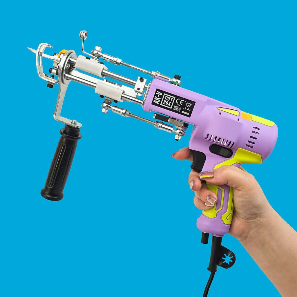 Electric Carpet Tufting Gun Cut Pile Weaving Machine | Portable Rug Making Gun for DIY Carpet Weaving, Embroidery & Textile Craft Tool with Ergonomic Handle